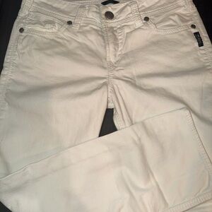Silver "SUKI" capri White jeans size 29